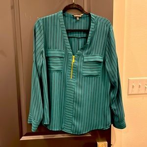 Dark Teal blouse from Express